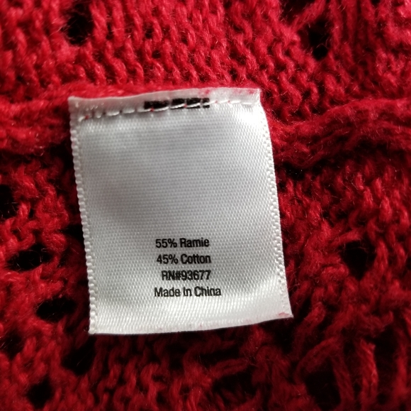 A.n.a A New Approach Red Loose Knit Sweater - Picture 2 of 3